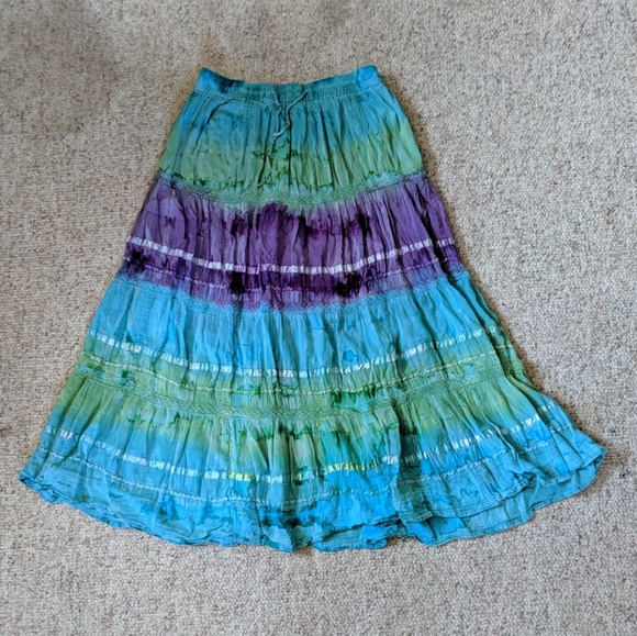 La Mode Hindu Multi Colored Skirt One Size - Picture 1 of 4